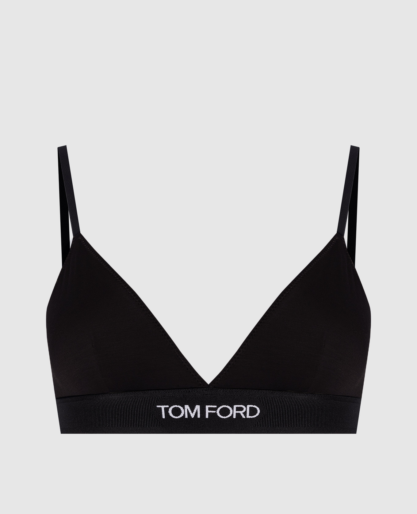 Black bralette with logo pattern