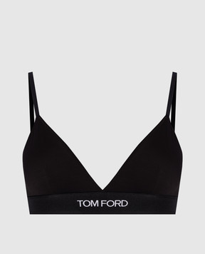 Tom Ford Black bralette with logo pattern BRJ009JEX011