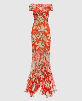 Etro Red printed dress WRHA062299IAS71