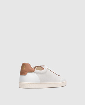 Brunello Cucinelli White suede sneakers MZULDGJ336
