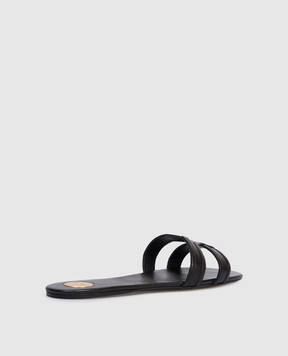 Saint Laurent Black leather flip-flops MABROUKA 86185325V00