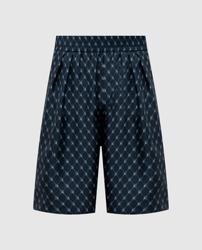 Balmain Blue silk shorts HH1PA205SF55