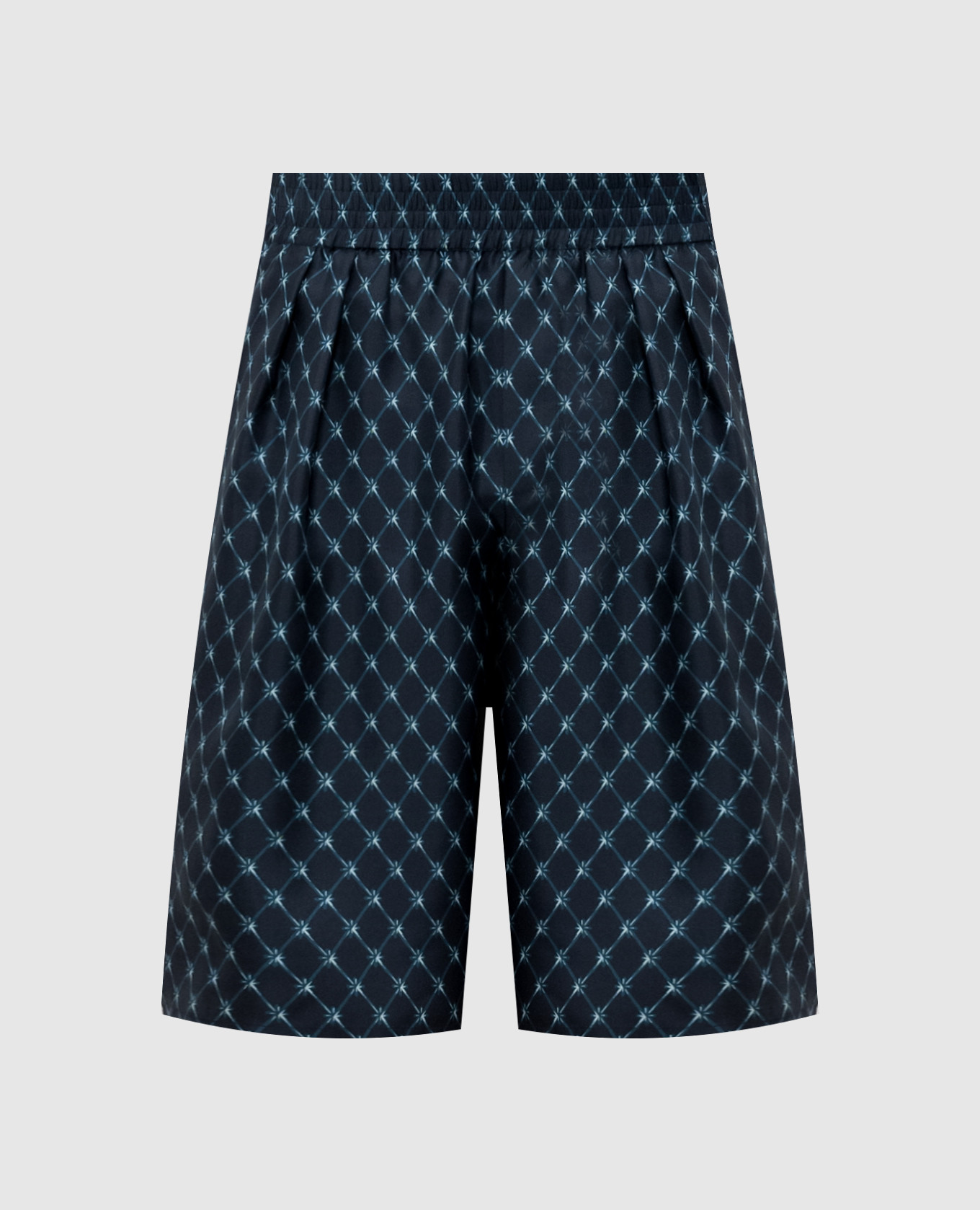 Blue silk shorts