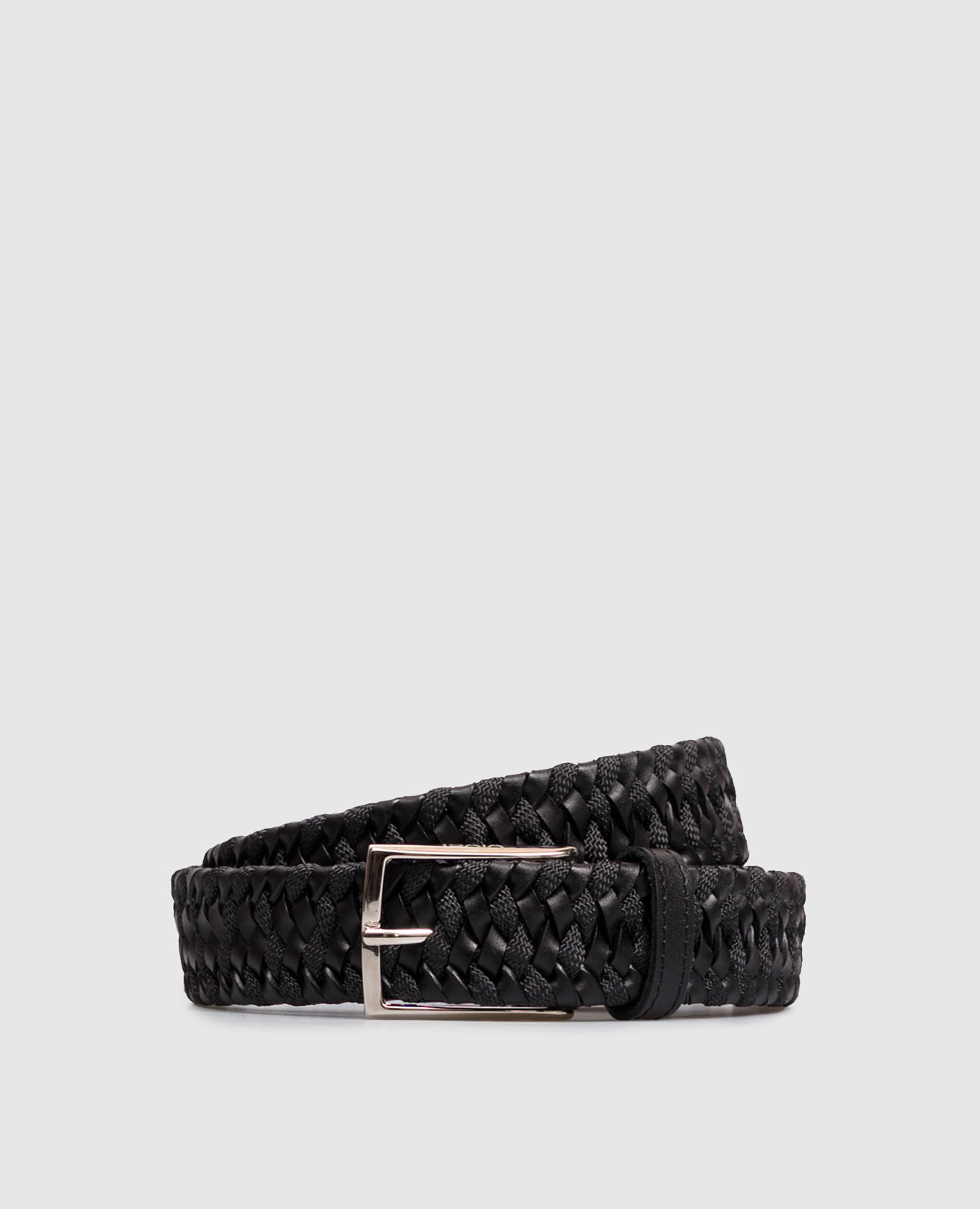 Black combination braided belt