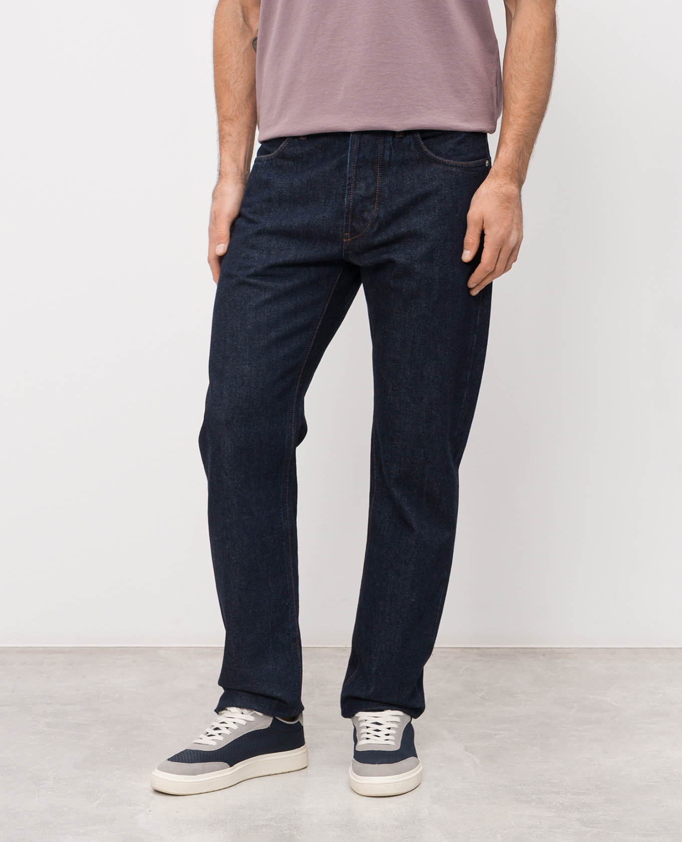 

Blue jeans with logo patch Stone Island