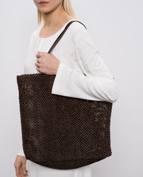 The Row Brown woven raffia Barn bag W2074WL6