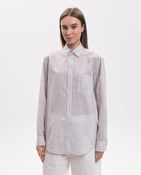 The Row Dalan white checkered shirt 11211W5073