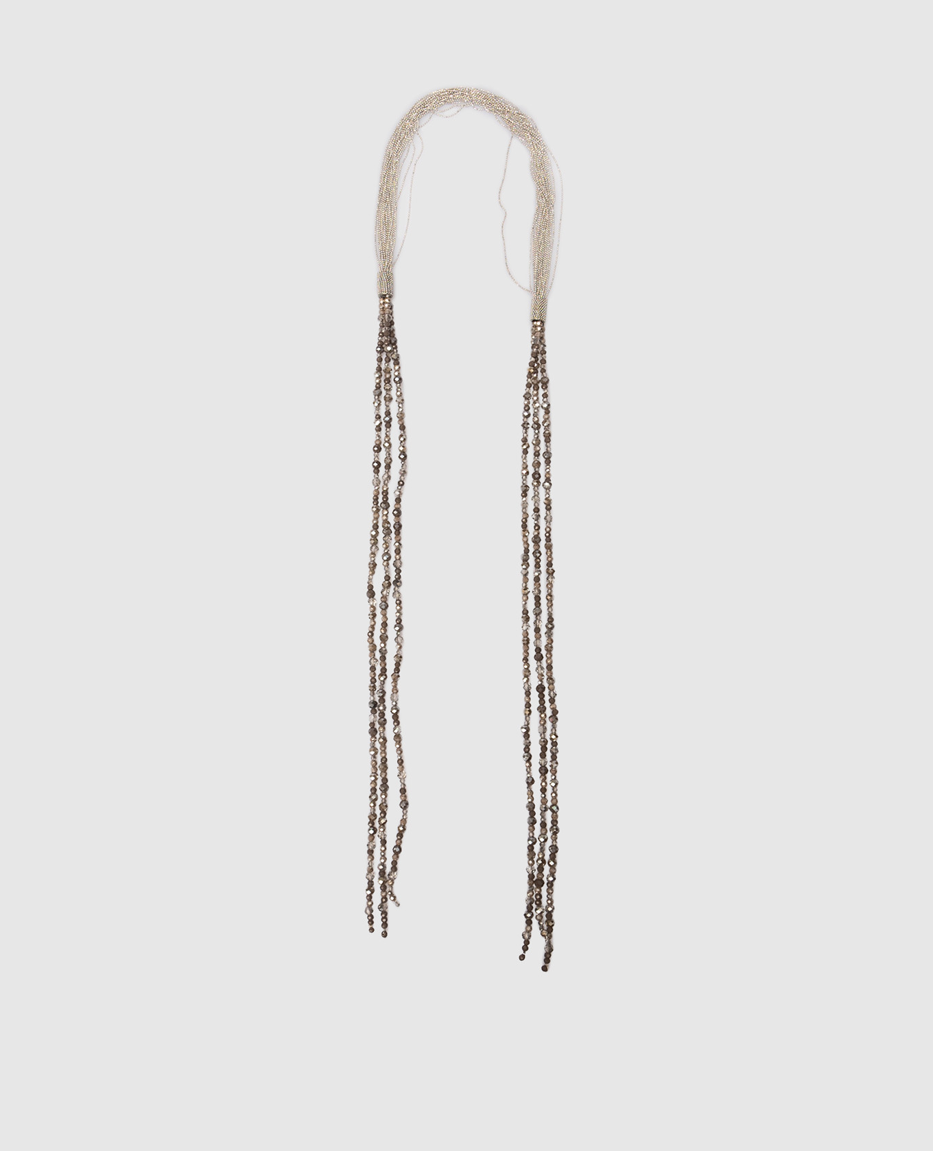 

Brown necklace with monil chain and beads Peserico