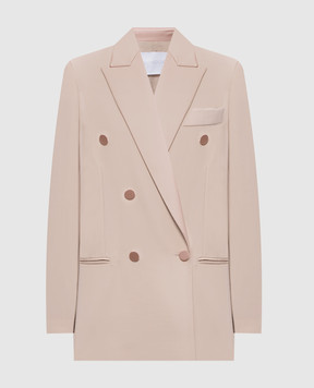 Dondup Pink double-breasted jacket with wool DJ745WFH188DXXXC