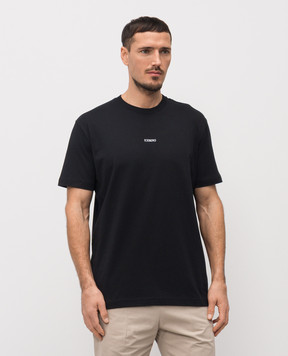 Iceberg Black T-shirt with contrast logo embroidery F0456325