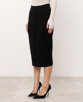Juun.j Black skirt with zipper JW695UW015