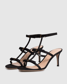 Gianvito Rossi Black sandals with emblem G3274370RIC