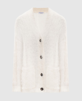 Brunello Cucinelli White wool and silk cardigan MLD346106