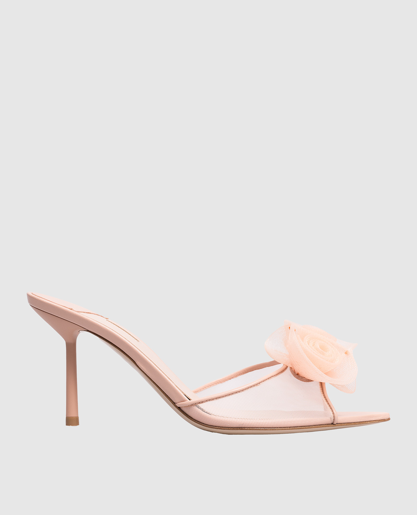 

Pink Rose mules with flower applique Le Silla