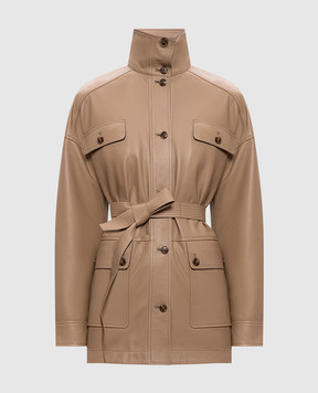 Yves Salomon Beige leather jacket 26EYV22476APXX