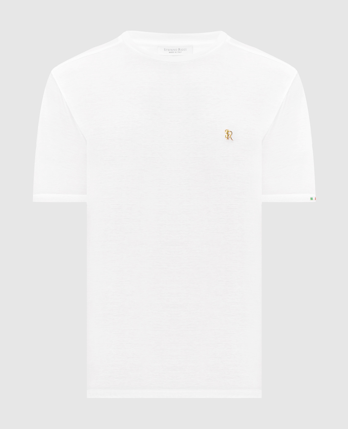 White straight-cut T-shirt