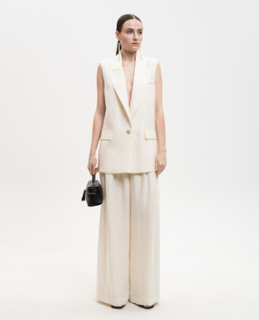 Peserico Ivory linen pants P0422202606
