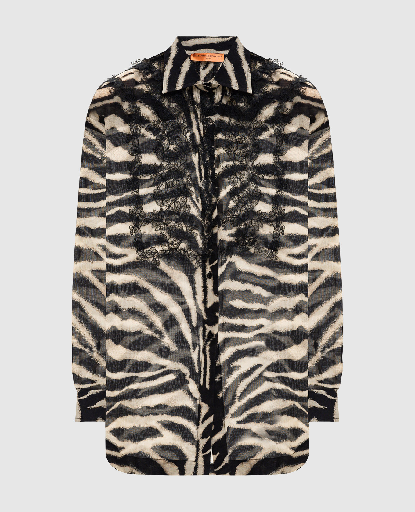 Blouse en soie à imprimé animal