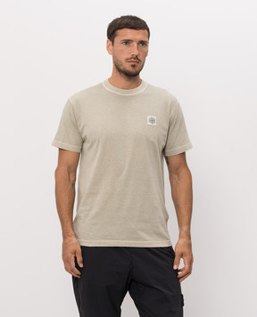 Stone Island Beige T-shirt with logo patch L2S152100026S0057