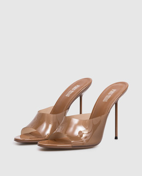 Paris Texas Brown LIDIA mules PX1600XPVCV