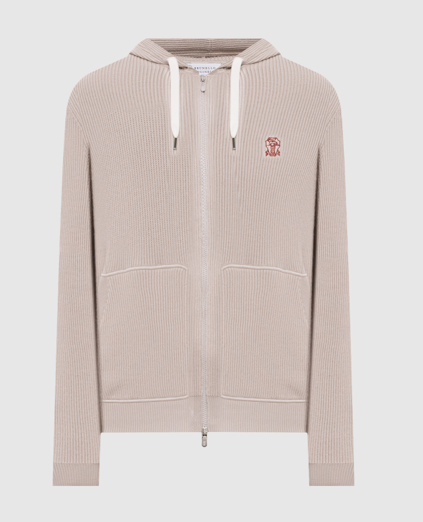 Beige sports jacket with emblem