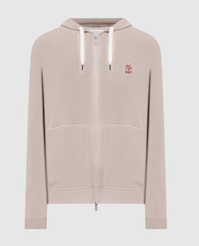Brunello Cucinelli Beige sports jacket with emblem M29200416G
