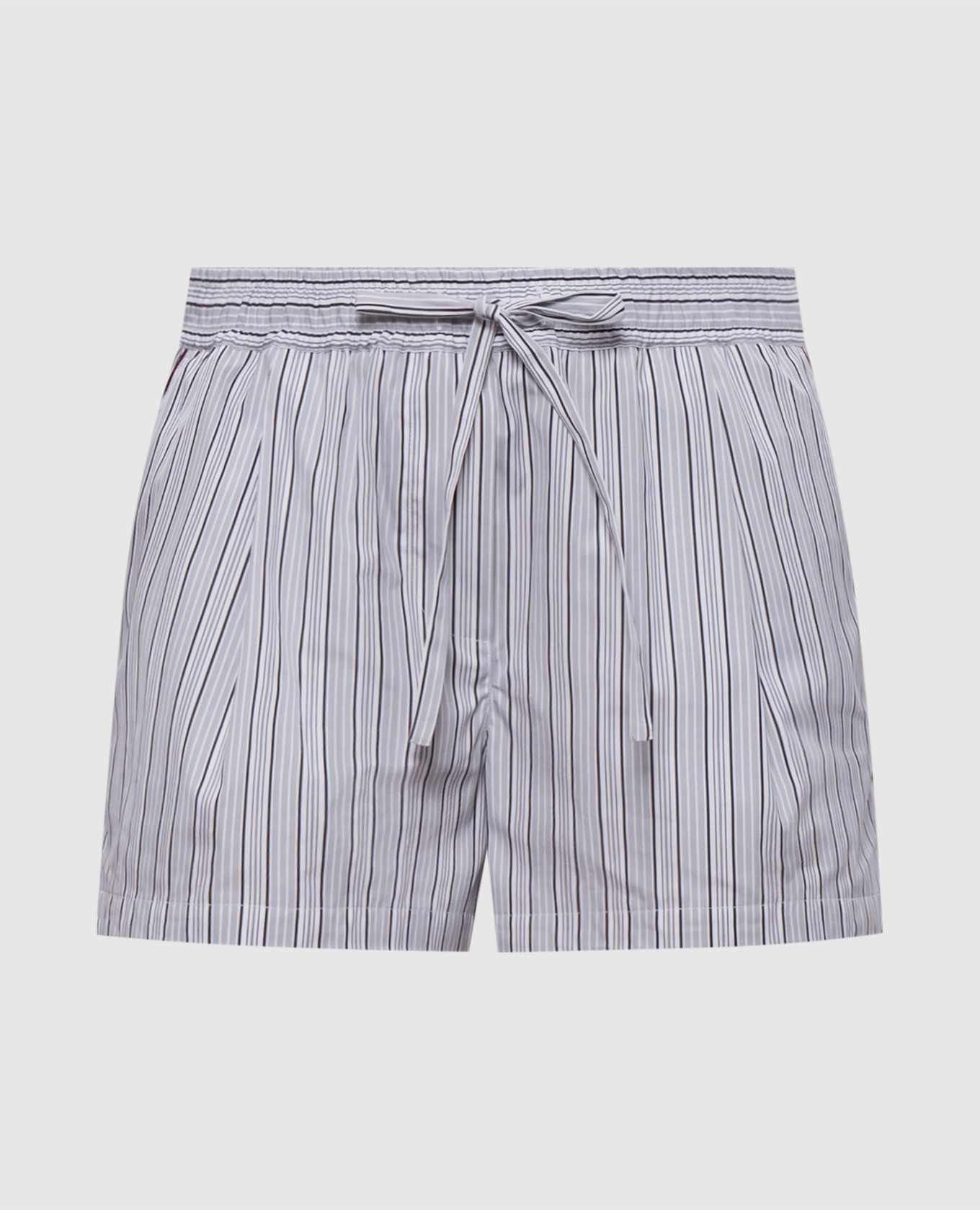 Short gris à rayures