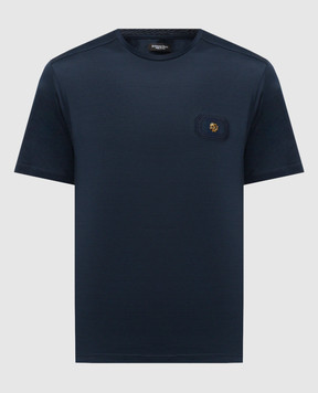 Stefano Ricci Blue T-shirt with logo MNH6104960TE0001