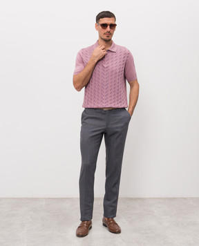 Stefano Ricci Gray wool and linen pants M1T0220000LW001Q