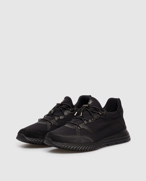 Stefano Ricci Black combination sneakers with monogram logo UV689G2402TSDPWY
