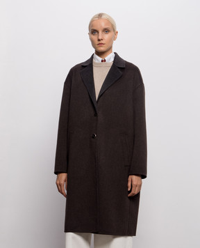 Agnona Brown cashmere coat TL1202AD7036