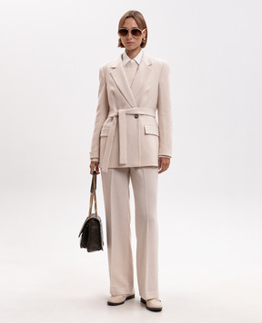 Peserico Beige wool and cashmere pants P0440504314