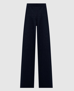 Peserico Navy blue pants with chain S94068F14K09173