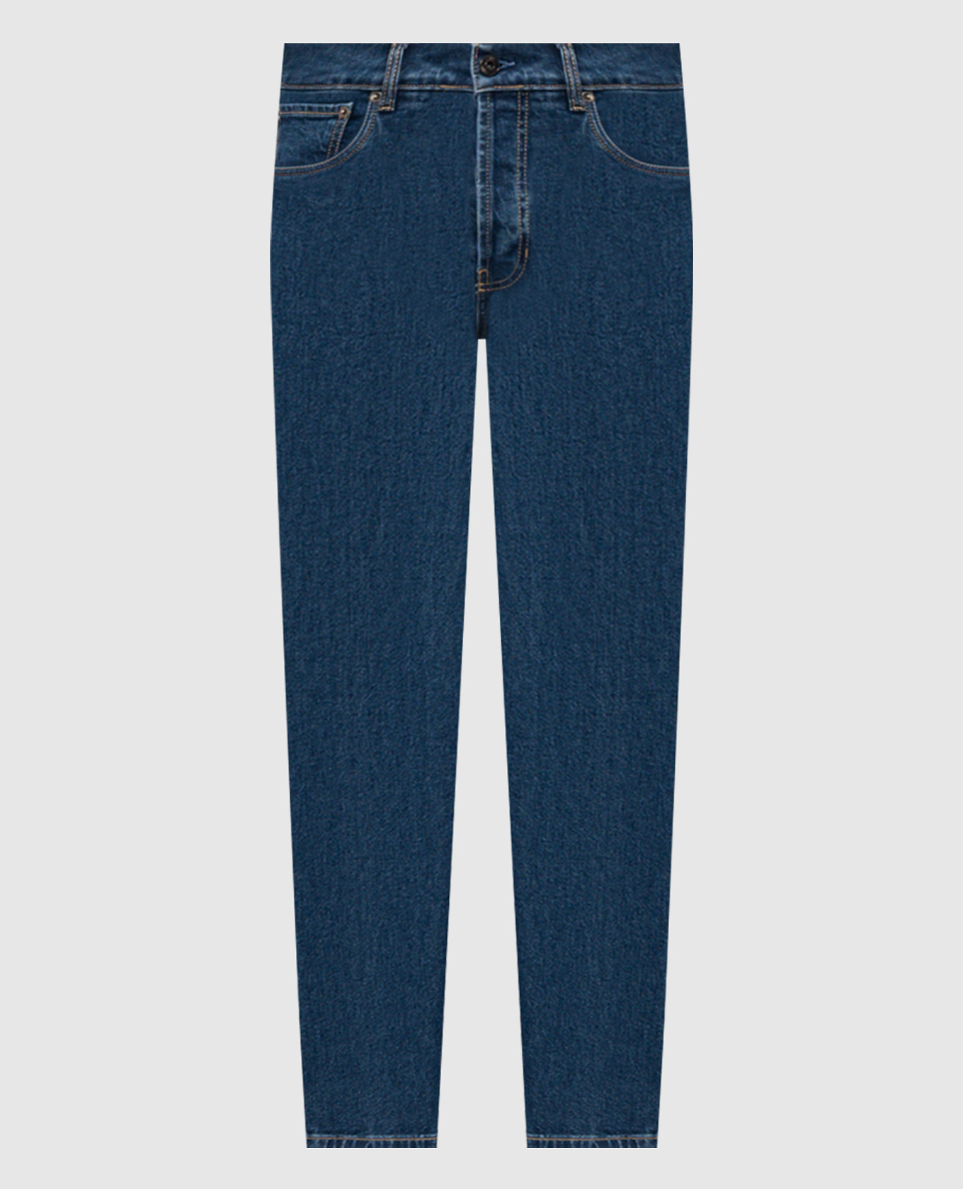 Blue jeans with logo patch Pini Parma
