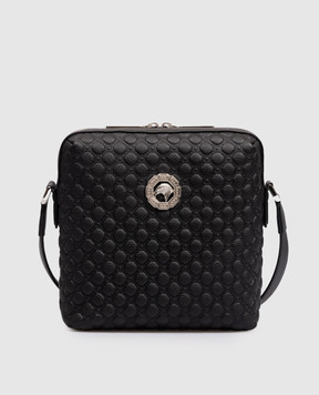 Stefano Ricci Black leather bag with Asia embossing ND155GTPMR1MR