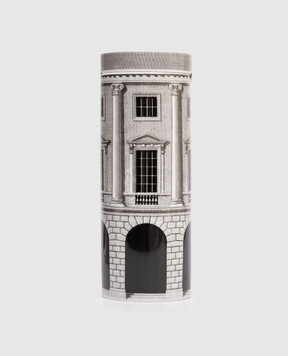Fornasetti Scented candle - NEL MENTRE - Architettura Décor in a porcelain candlestick FPT419XIM
