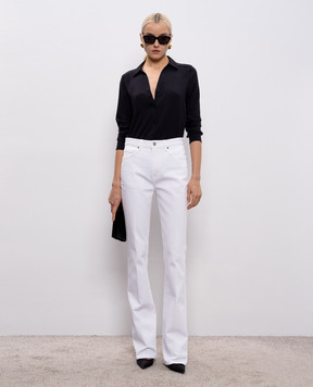 Tom Ford White flared jeans with logo patch PAD115DEX242