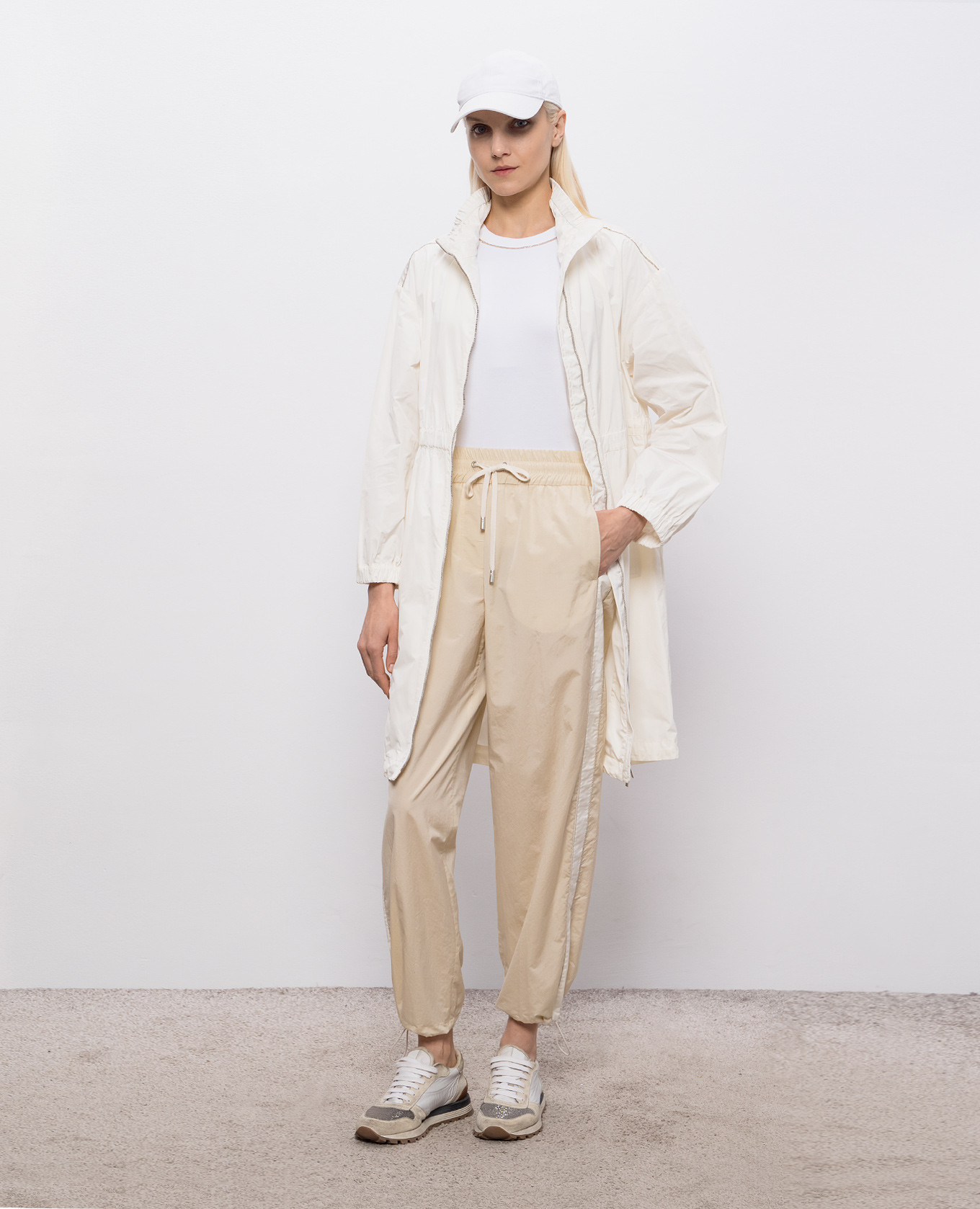 

White T-shirt with lapels Peserico