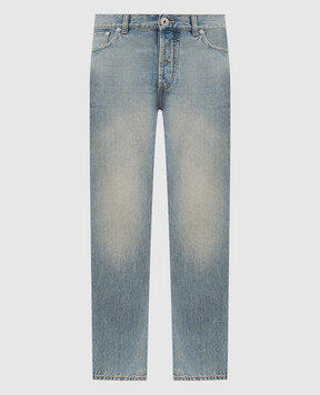 Alexander McQueen Blue jeans with logo patch 845485QYABU