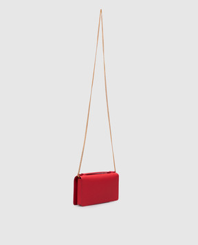 Valentino Red leather clutch VLogo 9W2P0AU1SNP