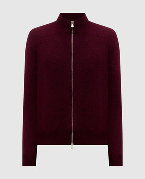 Brunello Cucinelli Burgundy cashmere cardigan M2200106