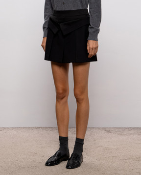 Juun.j Black shorts-skirt with wool JW6725W025