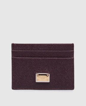 Dolce&Gabbana Purple Dauphine leather cardholder BI0330A1001