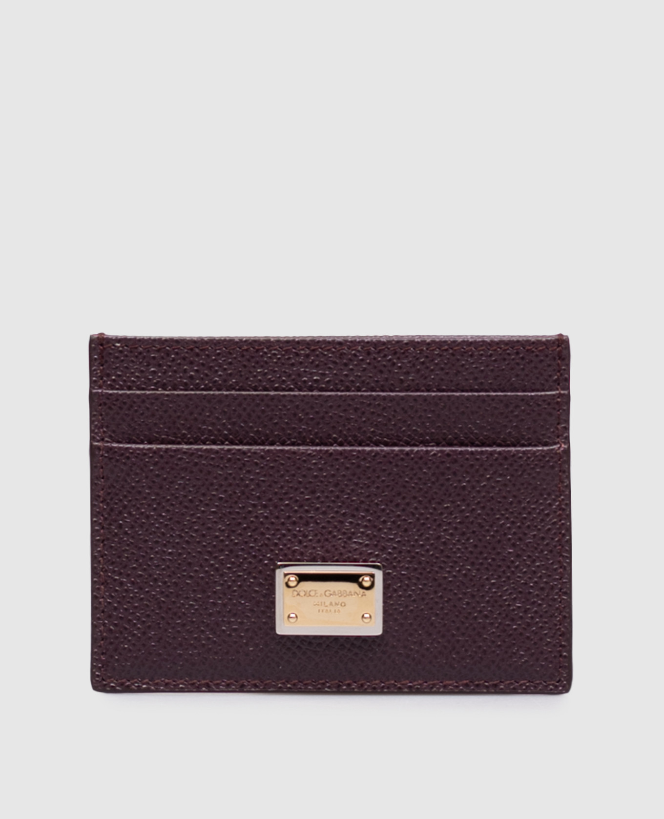 Purple Dauphine leather cardholder