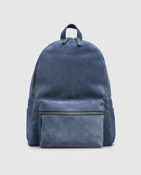 Orciani Laio Peach blue suede backpack P00711SEN