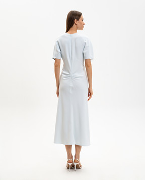 Victoria Beckham Blue midi dress with drapery 1126WDR007038A
