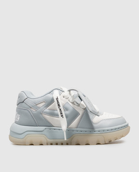 Off-White OOO Chunky blue leather sneakers OF05743455