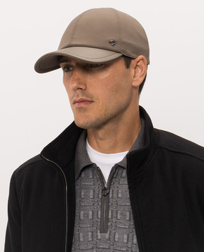 Stefano Ricci Brown cap with leather peak MCV63NV18EPL001H