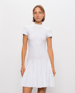 Balmain White dress with sequins HF1R7510KK04