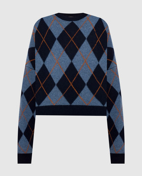 Twinset Blue sweater with geometric pattern 262TT3274